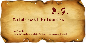 Malobiczki Friderika névjegykártya